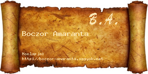 Boczor Amaranta névjegykártya